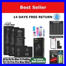 PINZHENG iPhone Battery Replacement X XR XS 11 12 13 Pro Max Mini Li-ion picture