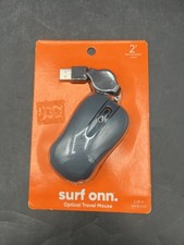 Surf ONN Optical Mouse Wired USB Scroll Wheel 3 Button Grey 6' Plug and Play picture