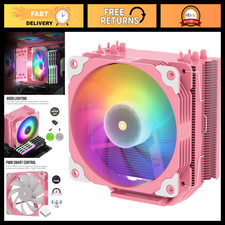 Pink CPU Air Cooler with 5 Heat Pipes - High Performance Cooling System picture