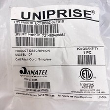 Commscope Uniprise CAT6 10ft Blue Patch Cords UNC6-BL-10F picture