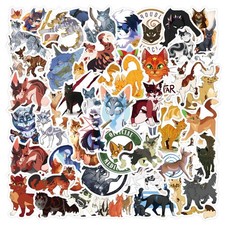 60PCS Warrior Cats Stickers for Kids Adults Eikecy Cute 2-3 inches, Warriors picture