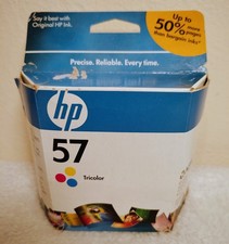 Genuine HP 57 Tri-Color Ink Cartridge C6657AN Unopened Factory Sealed Inner Foil picture