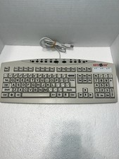 Keys-U-See Keyboard Large Print USB Off-White Bone Color *TESTED & WORKING* READ picture