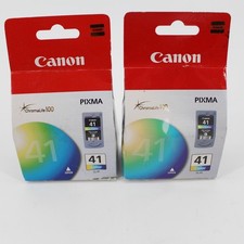 2x Canon 41 Color ChromaLife 100 Pixma Printer Ink Cartridge CL-41 Genuine New picture