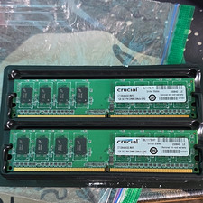 Crucial 2GB (2x1GB) DDR2 SDRAM PC2-4200 240-Pin DIMM RAM CT12864AA53E picture
