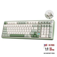 B98 PRO 96% Wireless Mechanical Keyboard Milk V2 Linear Switch Matcha Green picture