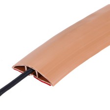 Floor Cord Cover 4ft, Extension Cord Hider for Floor Cable Management Brown picture