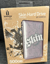 Iomega Skin Hard Drive 500GB Ego Skin Knock Out #35104 Silver Cool Rare New Look picture