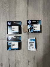 Lot 4 Sealed Genuine HP 901 Black & Tri-Color Printer Ink Cartridge Exp 2013/23 picture