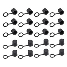 20 x Silicone BNC-B Anti-Dust Stopper Cap Cover for Female Jack Black picture