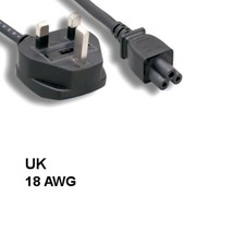 10x 6ft UK Britain 3 Prong Notebook AC Power Cord IEC60320 C5 to BS1363 5A/250V picture