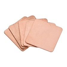 Flat IC Chipset Thermal Copper Heatsink for CPU GPU  20 x 20 x 0.5mm 5pcs picture