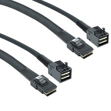 2 Pack 12G Mini SAS HD SFF-8643 to SFF-8087 Cable, 0.8m, Flexible, RAID Support picture