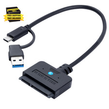 2-In-1 SATA to USB Cable Adapter, Black, Data Transfer Adapter for 2.5'' Inch SA picture