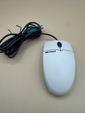 Vintage Microsoft Wheel 3.0 PS/2 X05-95266 83351-576 Mechanical Ball Wired Mouse picture
