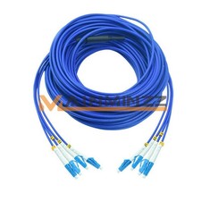 30M Indoor Armored Cable Single-Mode LC-LC 4 Strand 9/125 Fiber Optic Patch Cord picture
