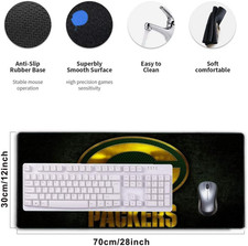 Green Bay Packers Large Mousepad Non-Slip Rubber Base Keyboard Desk Mat Yellow picture