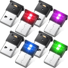 4 Pieces Mini USB LED Car Light 8 Colors Atmosphere Lamp,Type A picture