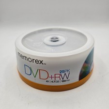 Memorex DVD+RW 25-pack spindle with a 4.7GB capacity and 4x speed picture
