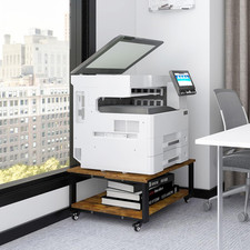2 Tier Laser Printer Stand, 24''X24'' Large Printer Table, Retro picture