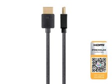Monoprice High Speed HDMI Cable 4K HDR 18Gbps 36AWG Ultra Slim 8ft Black picture