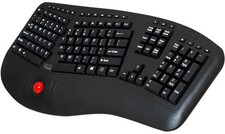 Adesso Tru-form 3500 2.4ghz Wireless Ergonomic Trackball Keyboard WKB-3500UB picture