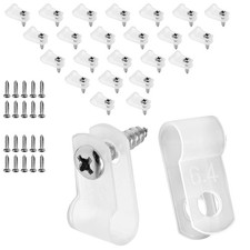 120 PCS 1/4 Inch RType Cable Clamps White With M4 Screws Wire Clip Organizer picture