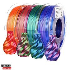 Silk PLA 3D Printer Filament Bundle, Shiny Dual Color Filament 1.75mm Pack, M... picture