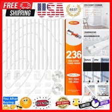 236in Cord Hider, One-Wire Cord Covers for Wires on Wall, Easy-to-Install Cab... picture