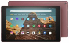 NEW Amazon Fire HD 10 9th Generation 64GB, Wi-Fi, 10.1in - Plum- ad supported picture