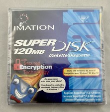 Imation Super Disk with ENCRYPTION TECHNOLOGY, 120 MB, PC New In Pkg Cellophane picture
