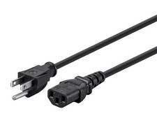 Monoprice 3-Prong Power Cord - 10ft - Black (6-Pack) NEMA 5-15P to IEC 60320 C13 picture