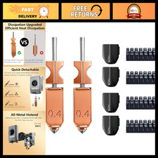 Upgraded 2PCS 0.4mm All-Metal Hotend Nozzle Kit, High-Flow Quick-Detach, 600mm/s picture