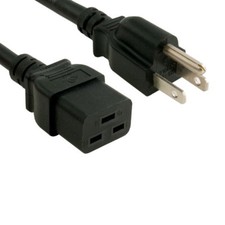 Lot 10pc Server Network Router AC Power Cord Cable NEMA5-15P C19 14AWG HeavyDuty picture