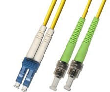 15M Singlemode Duplex Fiber Optic Cable 9/125 LC UPC ST APC Patch Cable Network picture