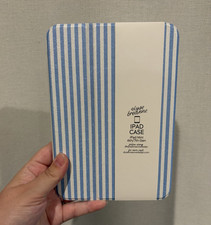 Elyse Breanne Blue/White Stripe Folding Folio Case for iPad mini 6/7 picture