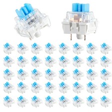 Keyboard Switches, 50 Pcs 3 PIN Blue Keyboard Clicker Replacement Dustproof M... picture