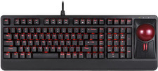 Perixx Periboard-322 Wired Mechanical Trackball Keyboard with 2 Hubs, 2.17 Inch picture