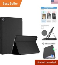 Elegant Black Stand Case for Galaxy Tab A9 Plus 11” – Auto Wake/Sleep Function picture