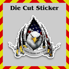 American Flag Sticker, Bald Eagle Waterproof Vinyl Printed Decal, Laptops/Gear picture