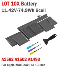 🧡LOT 10x A1582 Battery For Macbook Pro 13'' Retina A1502 2015 2014 2013 74.9WH picture