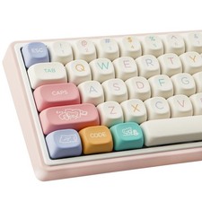 126 Keys Cute MOA Profile Custom PBT Keycaps DyeSub White Keycap Set picture