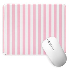 Pink Striped Mouse Pad Cute Mouse Pads Laptop Computer Mouse Mat | Kawaii Aes... picture