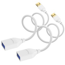 USB Extension Cable White,2 Pack 6FT Type A Male to Female 6FT, White picture