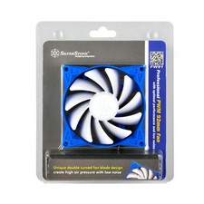 Silverstone SST-FW91 92mm x 92mm x 25mm White Blade Blue Frame PWM Fan, PWM 4Pin picture