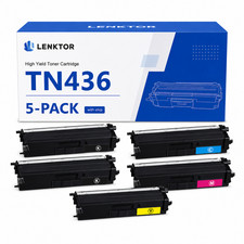 TN436 5PK Toner Cartridge for HL-L8360CDW L9310CDW MFC-L8900CDW L9570CDW 2BK/CMY picture