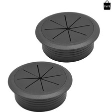 2 Pack Black Desk Grommets - Flexible Cable Management Solution picture