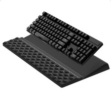 Ospelelf Keyboard Stand with Wrist Rest, Comfy Ergonomic Keyboard Riser Holder f picture
