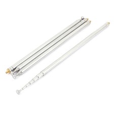 111cm Long FM Radio TV 7 Sections Foldable Telescopic Antenna Aerial 4 Pcs picture