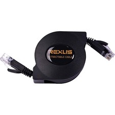 Retractable Cat 6 Flat Ethernet Network Cable 6.6 FT, 10 Gigabit High Speed L... picture